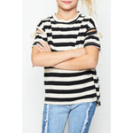 STRIPED TOP WITH SHOULDER DETAIL - chantell-licea