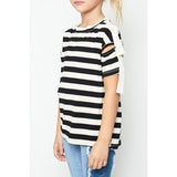 STRIPED TOP WITH SHOULDER DETAIL - chantell-licea