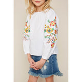 FLORAL EMBROIDERED TOP - chantell-licea