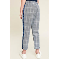 PLAID TROUSERS WITH SIDE STRIPE - chantell-licea